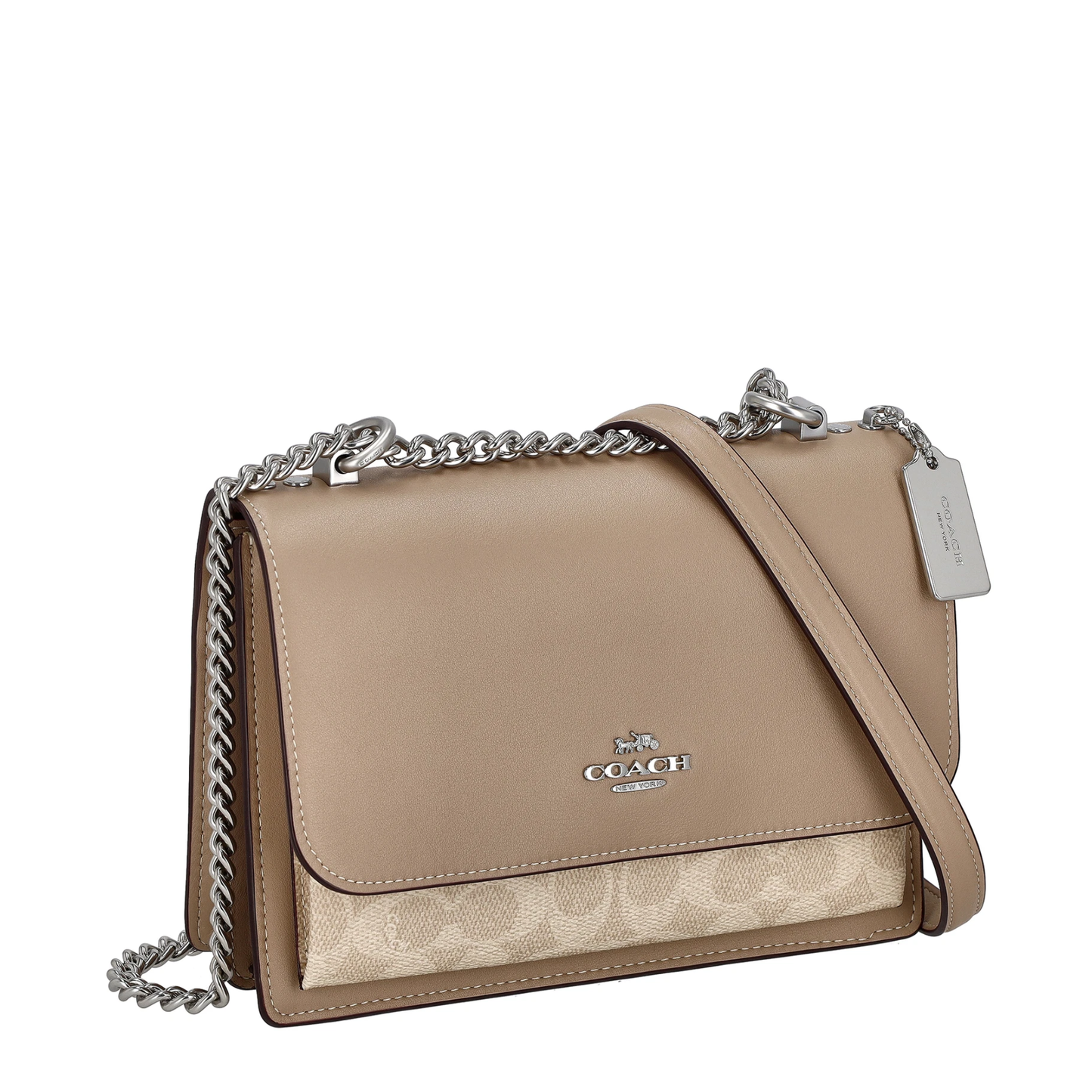 Bolsa Coach Klare Crossbody Bag Signature Canvas Sand Taupe