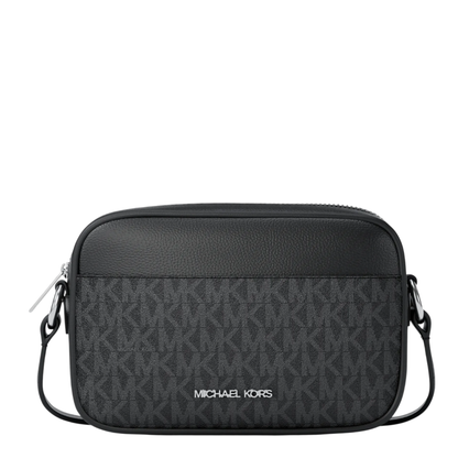 Bolsa Michael Kors Jet Set Small Signature Logo Camera Crossbody Bag Black Noir