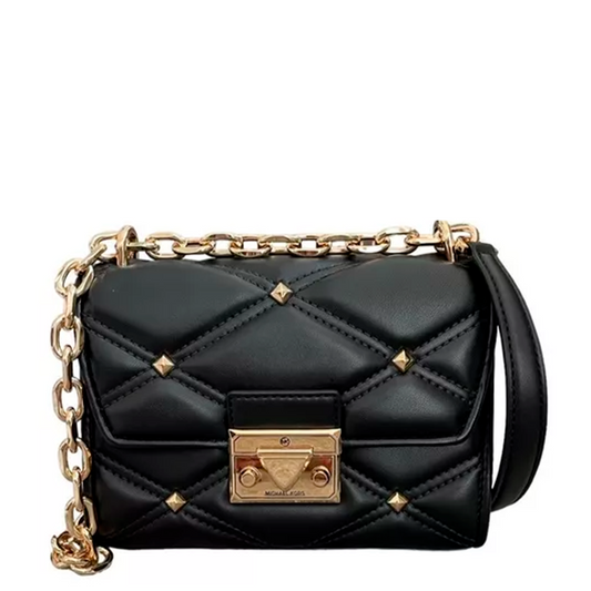 Bolsa Michael Kors Serena Small Studded Crossbody Bag Black