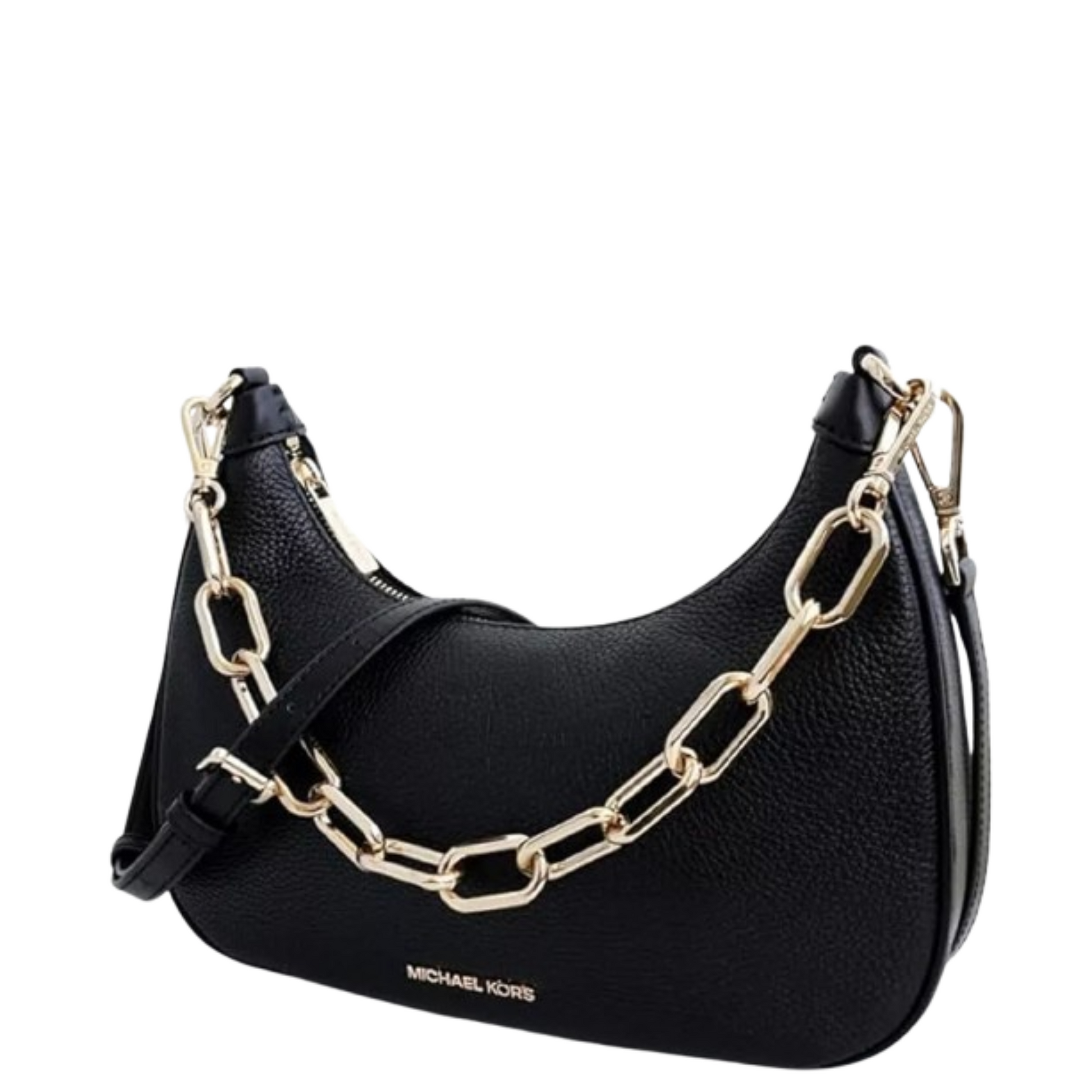 BOLSA MICHAEL KORS Jet SET CORA SHOULDER BAG LEATHER Black