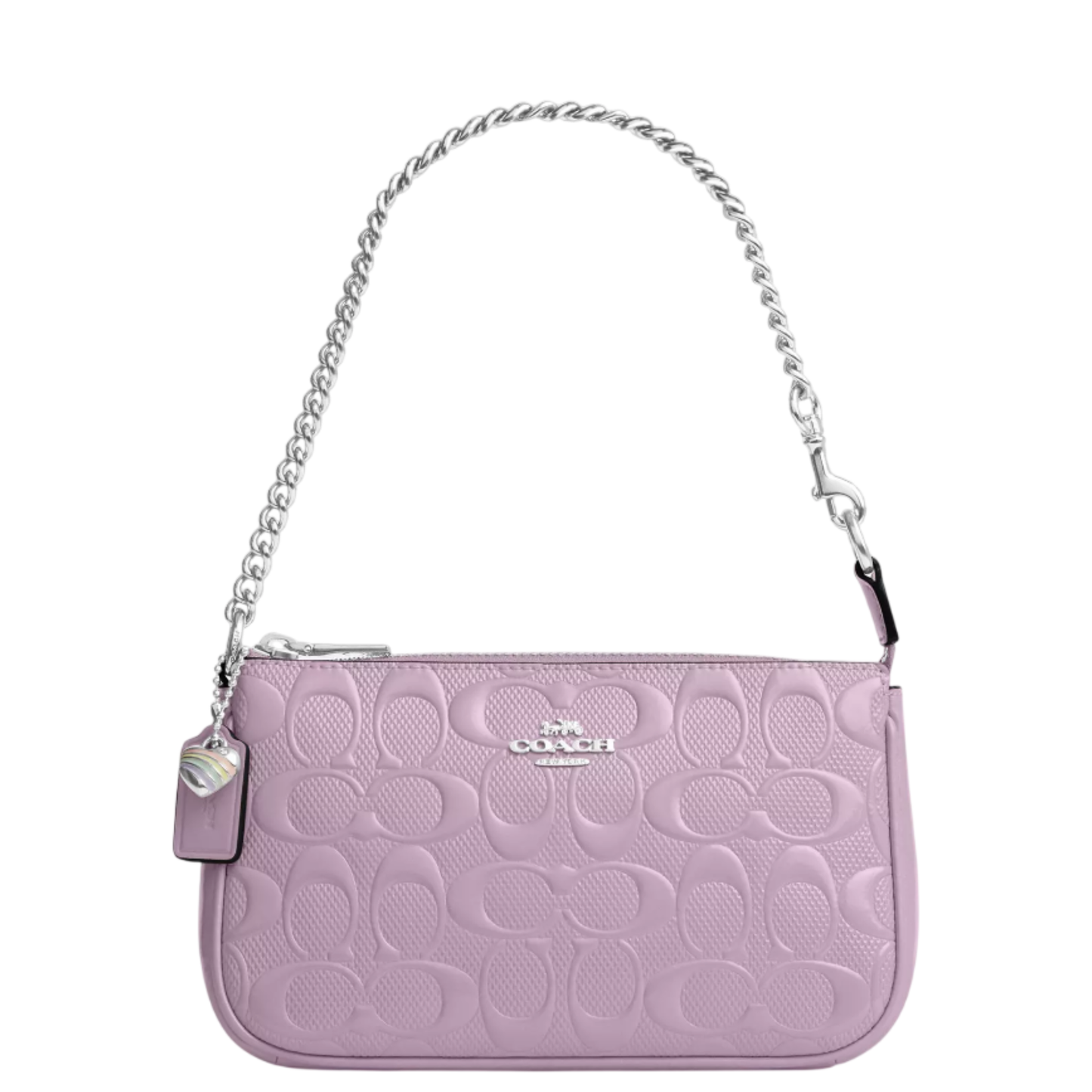 Bolsa Coach Nolita 19 In Signature Leather With Heart Charm Light Violet