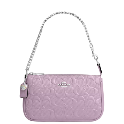 Bolsa Coach Nolita 19 In Signature Leather With Heart Charm Light Violet