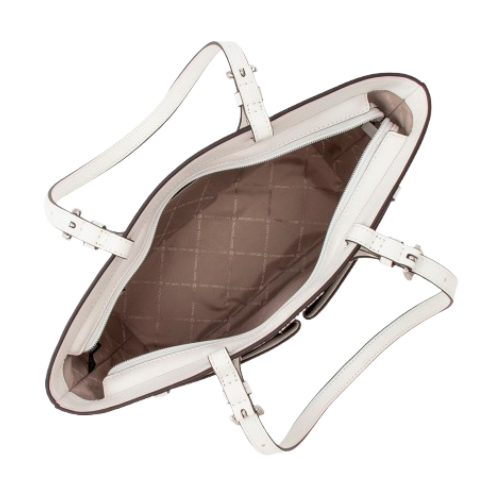 Bolsa Michael Kors Jet Set Medium Logo Pocket Tote Bag White