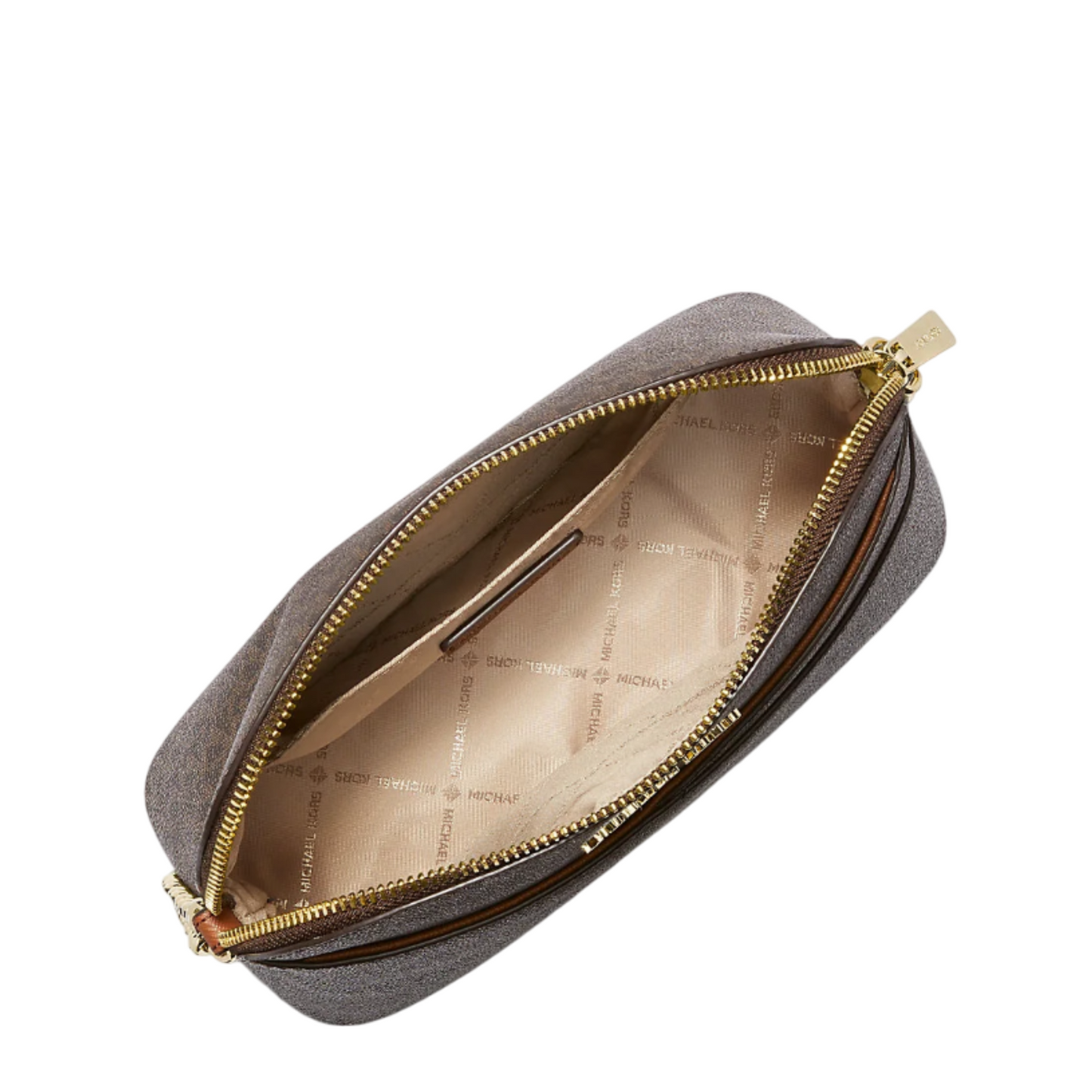 Bolsa Michael Kors Jet Set Travel Medium Logo Crossbody Dome Brown