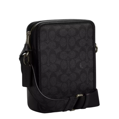 Bandolera Coach Sullivan Crossbody In Signature Canvas Charcoal Black
