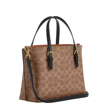 Bolsa Coach Mollie Tote Bag 25 In Signature Canvas Tan Black