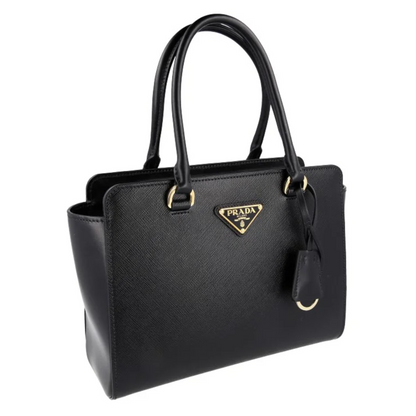 Bolsa Prada Black Saffiano Leather Shoulder Bag