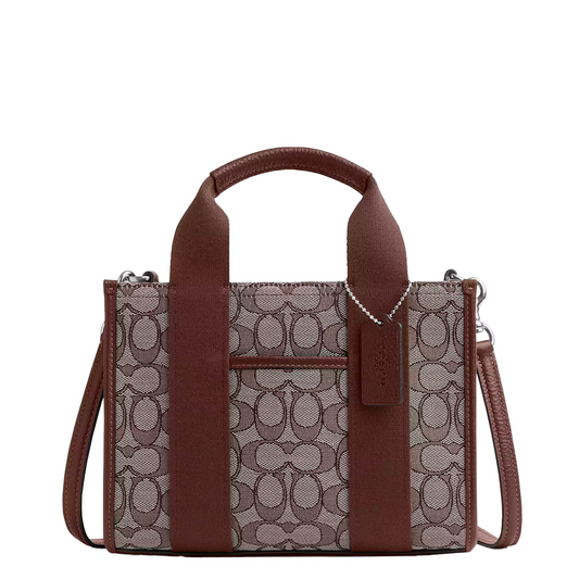 Bolsa Coach Smith Tote Bag 24 In Signature Jacquard Oak Maple