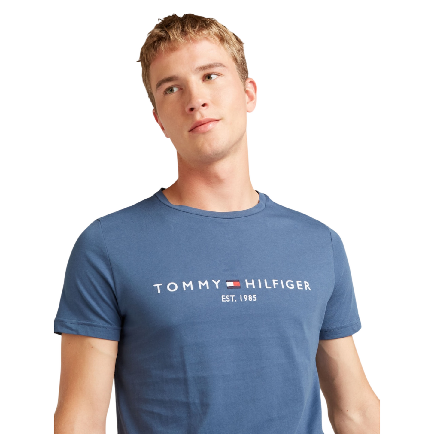 Playera Tommy Hilfiger Cuello Redondo Letras Bordadas