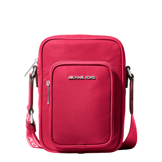 Bolsa Michael Kors Khai Nylon Crossbody Bag DK Raspberry