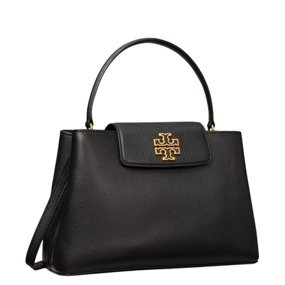 Bolsa Tory Burch Britten Small Satchel Black