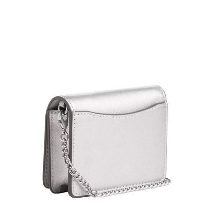 Bolsa Coach Mini Wallet On A Chain Light Silver