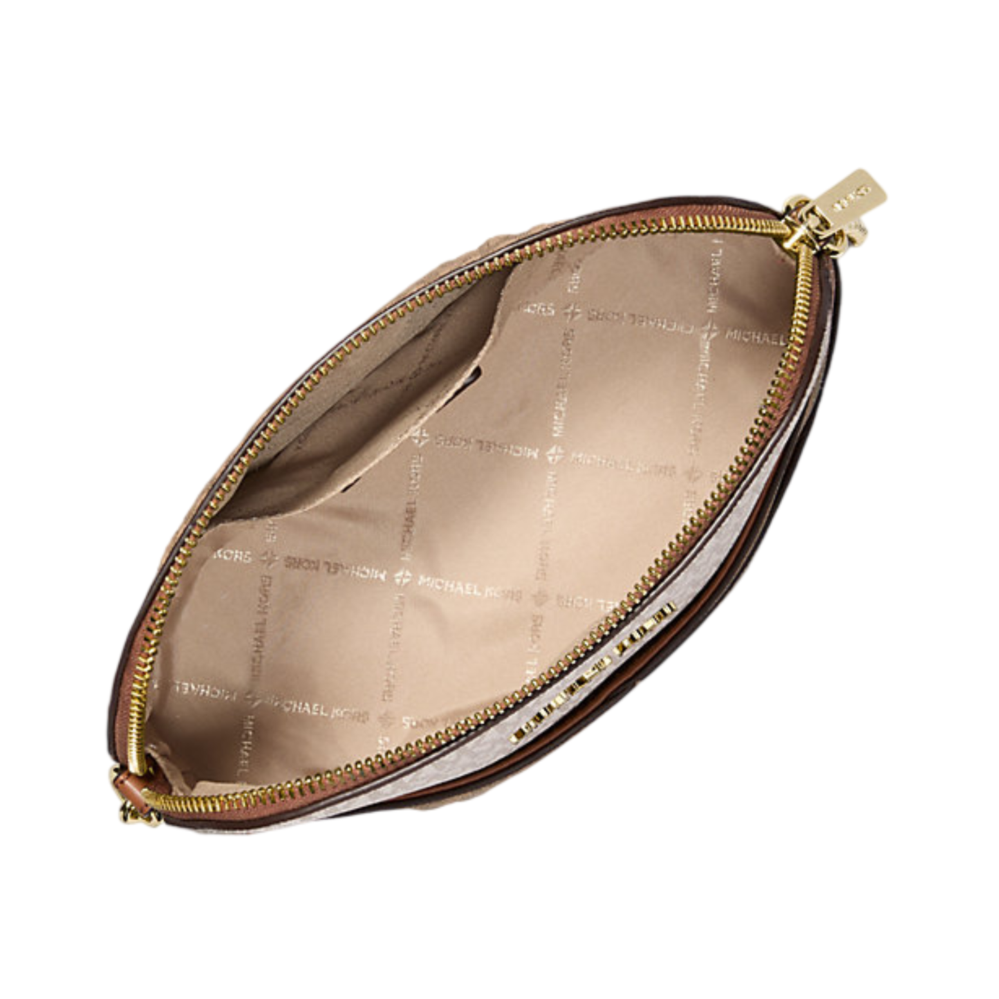 Bolsa Michael Kors Jet Set Travel Medium Dome Color-Block Signature Logo Crossbody Bag Camel Multicolor