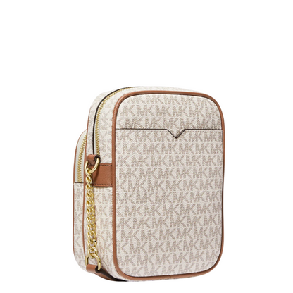 Bolsa Michael Kors Jet Set Travel Medium Logo Crossbody Bag Vanilla