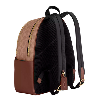 Mochila Coach Court Backpack Signature Canvas Tan Brown