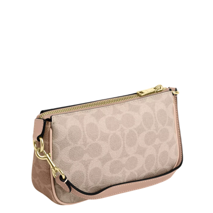 Bolsa Coach Nolita 19 In Blocked Signature Canvas Sand Tan
