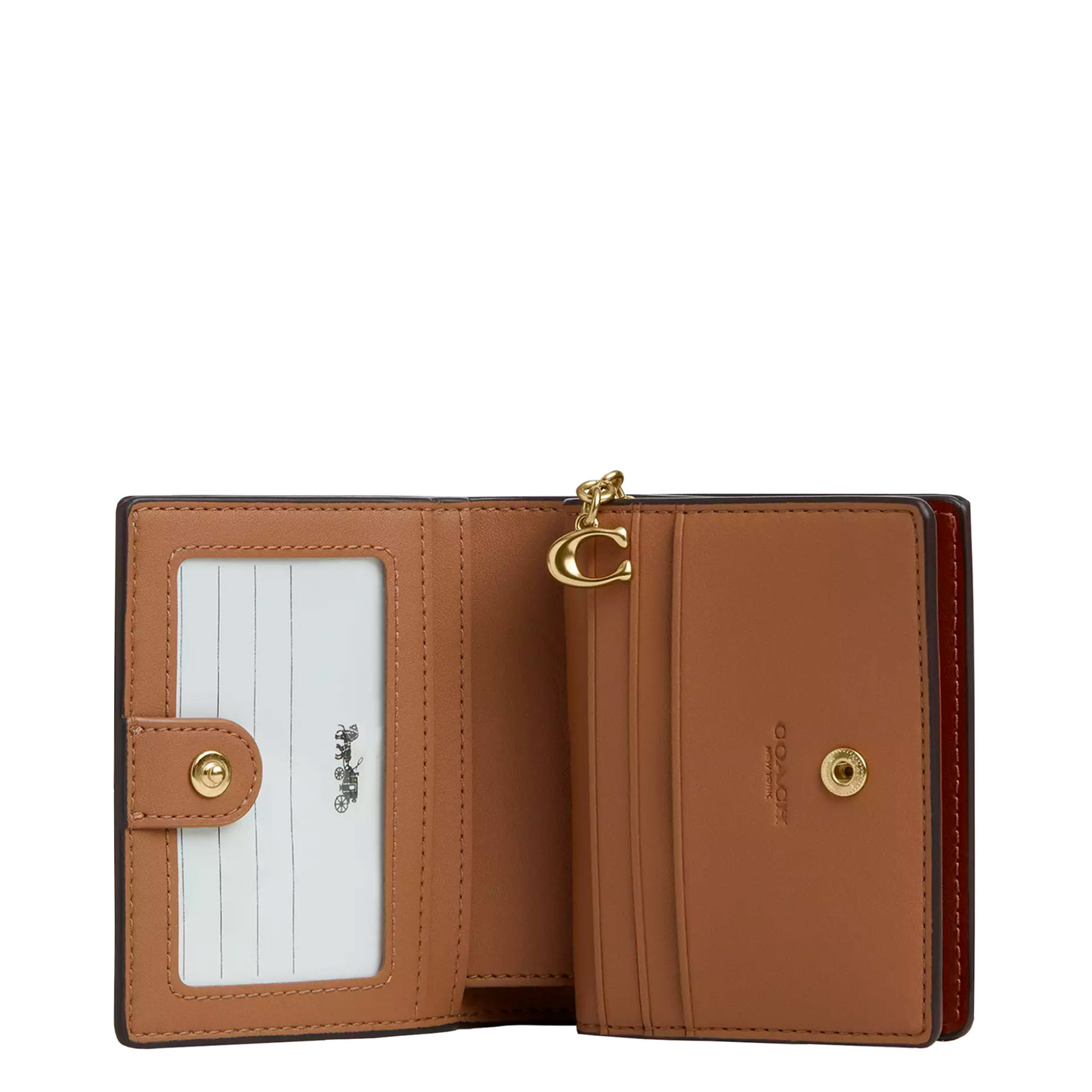 Cartera Coach Snap Wallet Signature Canvas With Halloween Print Tan Multi