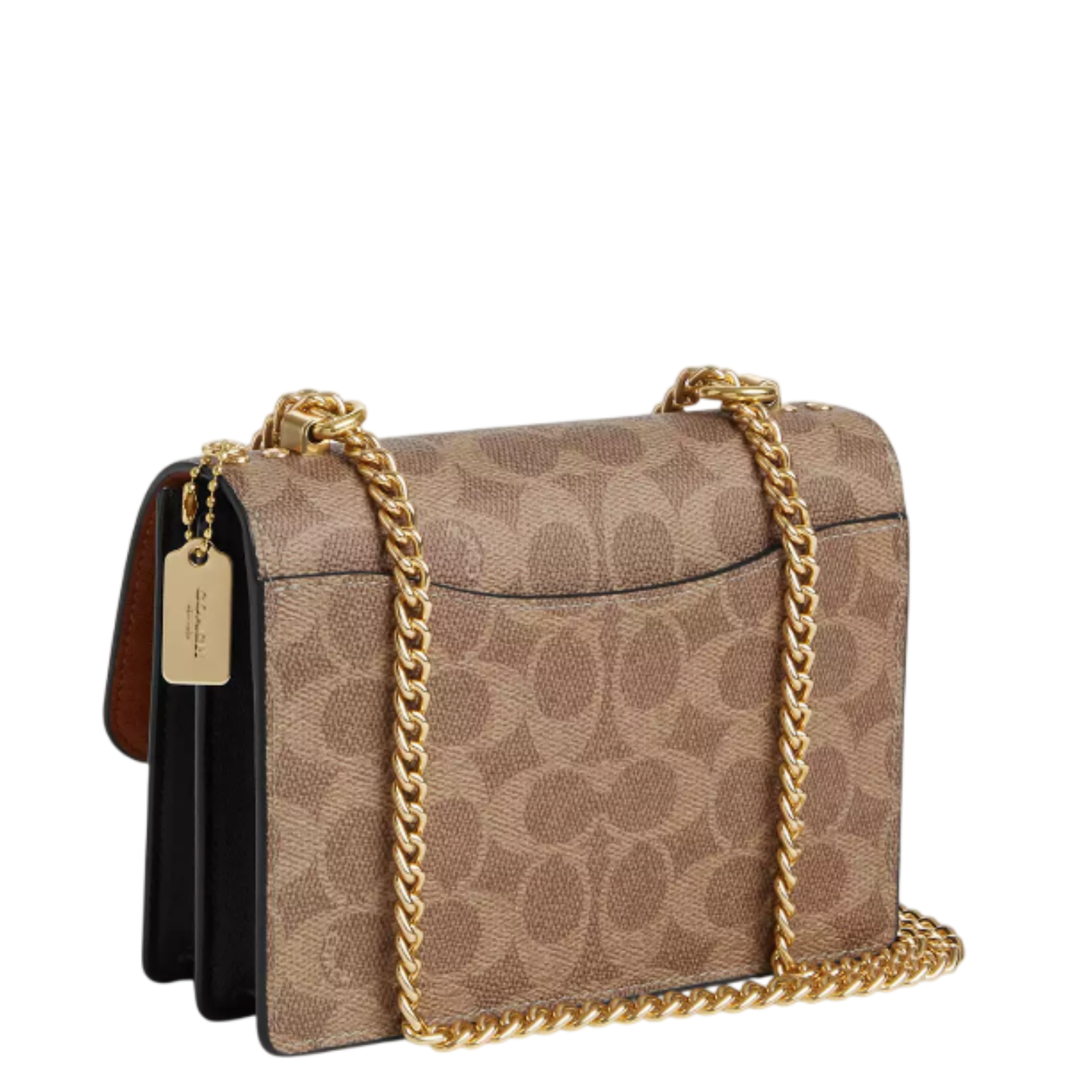 Bolsa Coach Mini Klare Crossbody Bag In Signature Canvas Tan Black