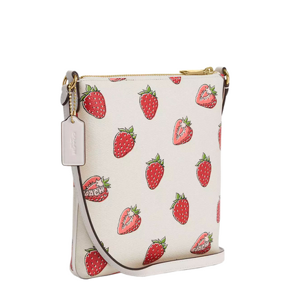 Bolsa Coach Mini Rowan File Bag With Strawberry Print Chalk Multi