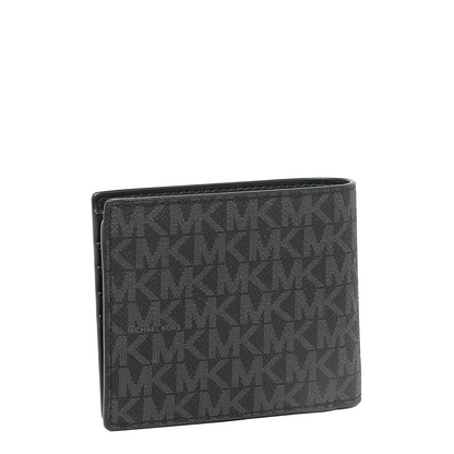 Cartera Michael Kors Cooper Logo Billfold Wallet With Coin Pouch Black