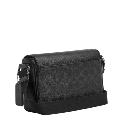 Bandolera Jack Small Flap Crossbody Bag In Signature Canvas Black
