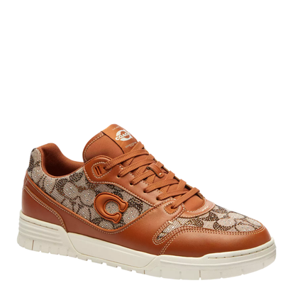 Tenis Coach Soho Sneaker With Crystal Signature Jacquard Cocoa Burnished Amber