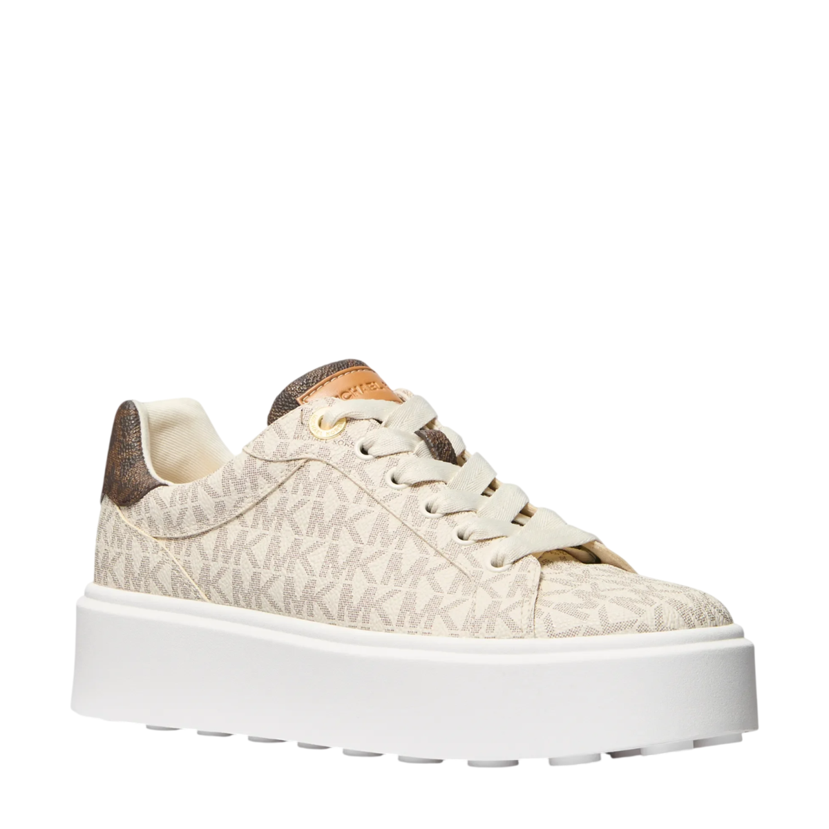 Tenis Michael Kors Romey Two-Tone Logo Platform Sneaker Vanilla