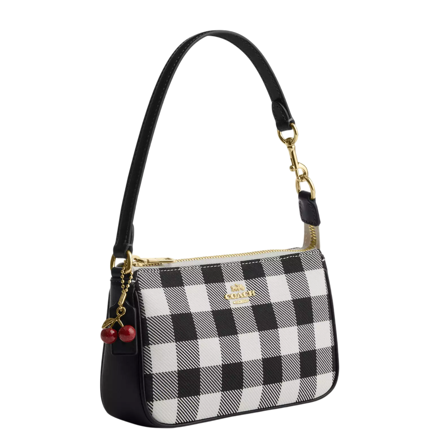 Bolsa Coach Nolita 19 With Gingham Print And Charm Black Multi