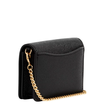 Bolsa Cartera Coach Mini Wallet On A Chain Black