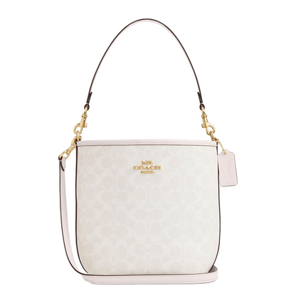 Bolsa Coach City Bucket Bag In Signature Canvas White Chalk