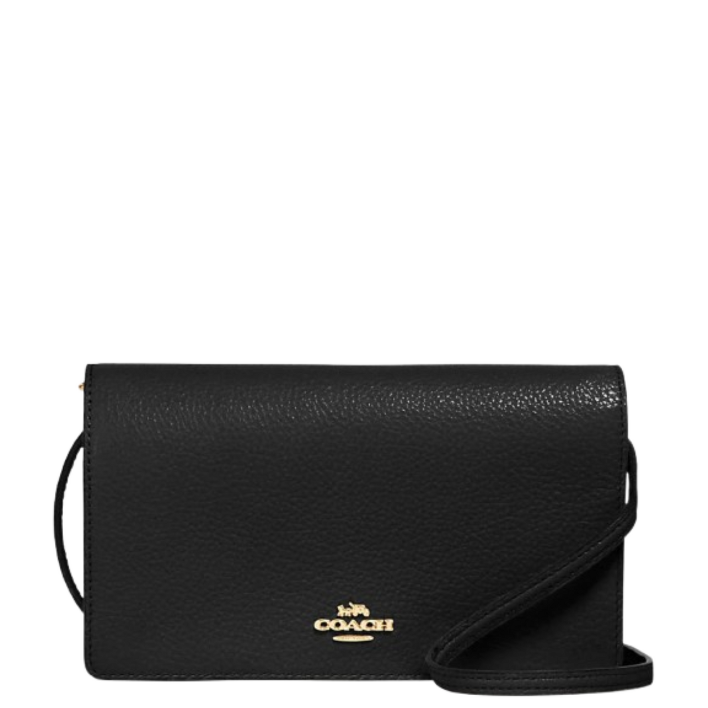 Bolsa Coach Anna Foldover Clutch Crossbody Black