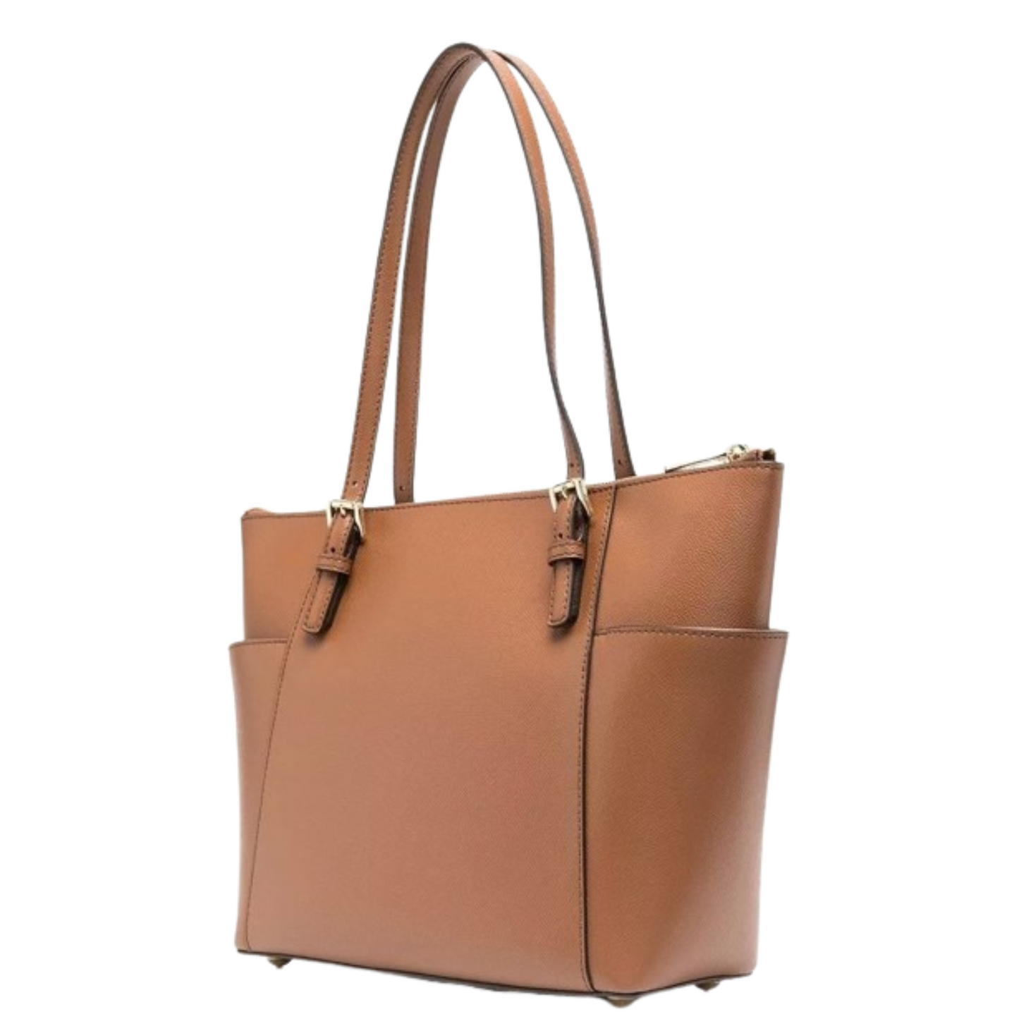 Bolsa Michael Kors Charlotte Top Zip Tote Luggage Saffiano Brown