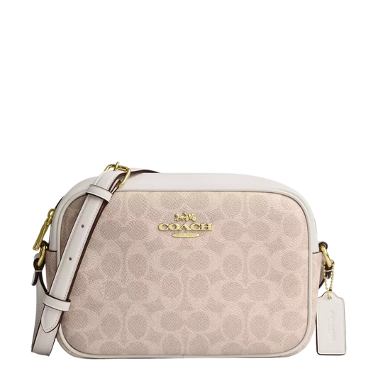 Bolsa Coach Jamie Camera Bag Signature Canvas Sand Chalk