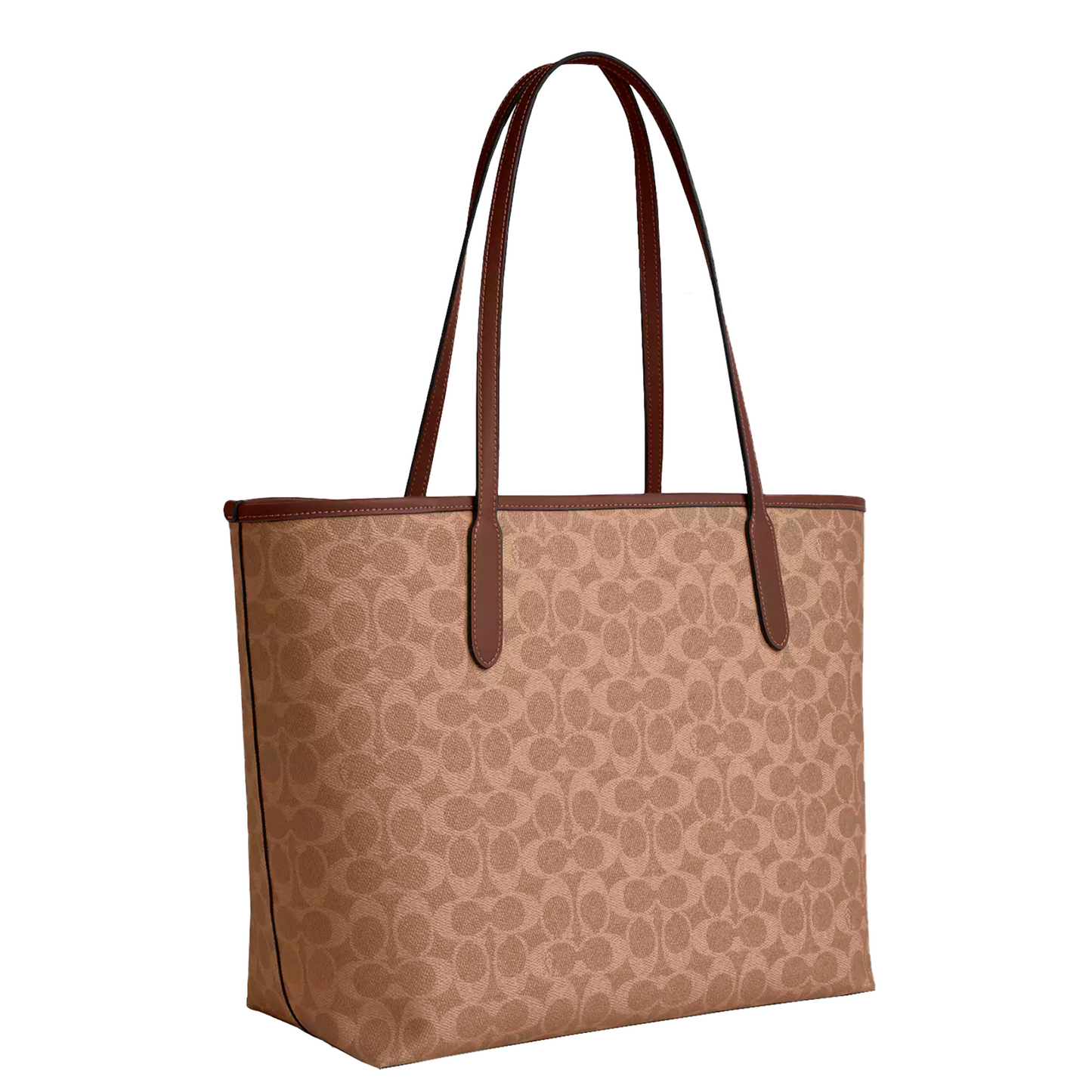 Bolsa Coach City Tote Bag In Signature Canvas Tan Brown