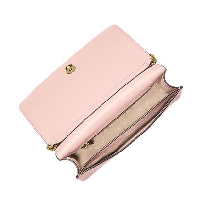 Bolsa Michael Kors Jet Set Medium Signature Logo Crossbody Bag Powder Blush
