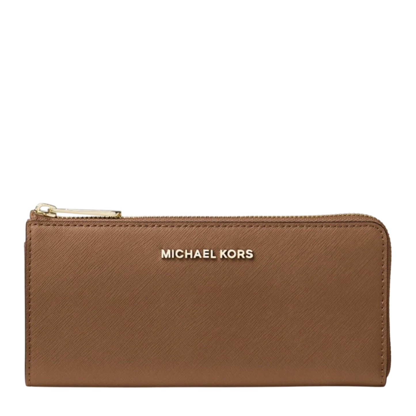 Cartera Michael Kors Jet Set Travel Large Leather Quarter-Zip Wallet Luggage