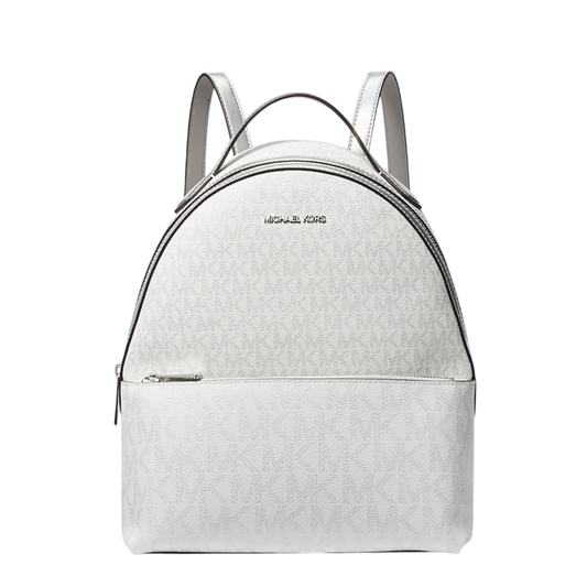 Mochila Michael Kors Sheila Medium Logo Backpack Silver