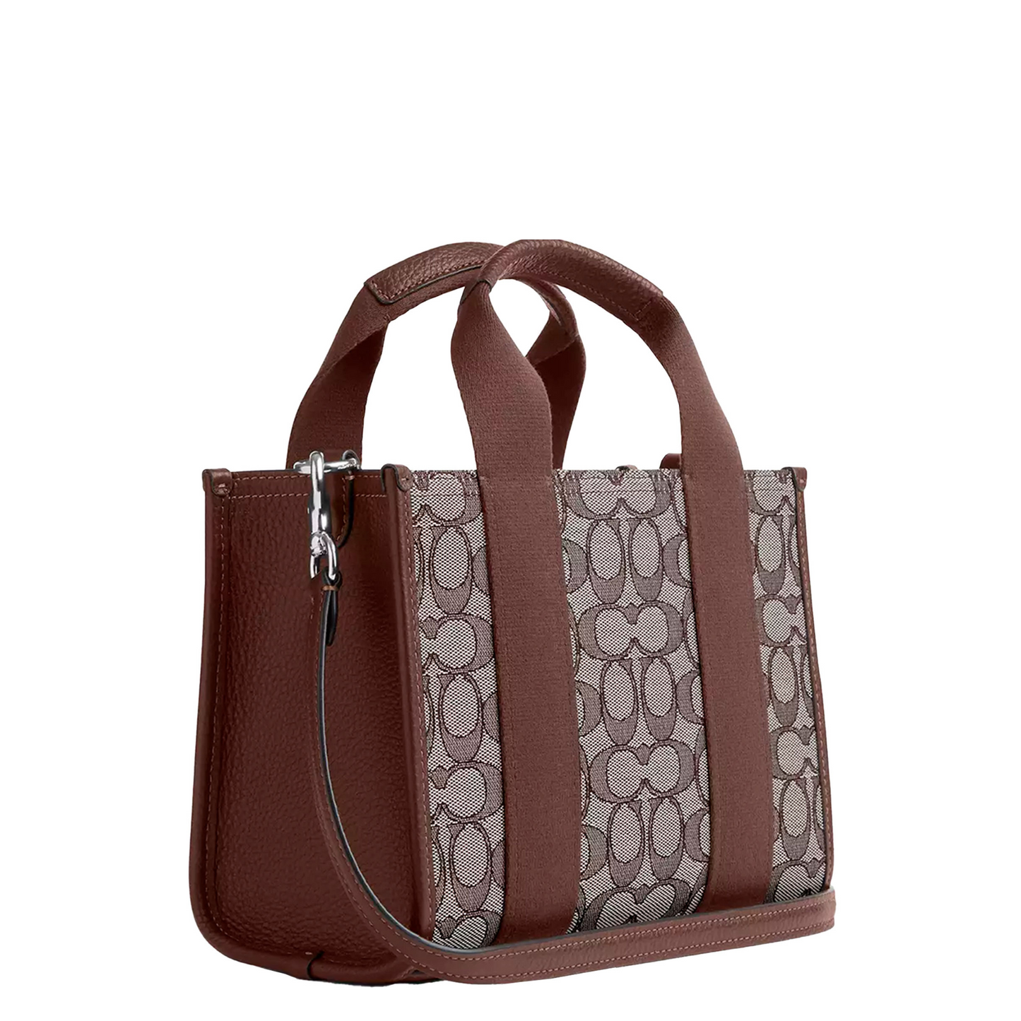 Bolsa Coach Smith Tote Bag 24 In Signature Jacquard Oak Maple