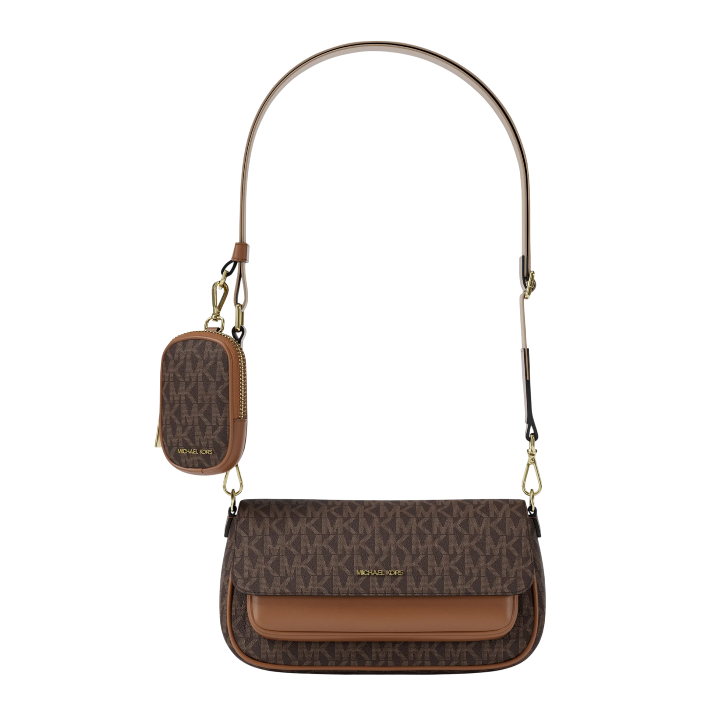 Bolsa Michael Kors Jet Set Travel Small Signature Logo Crossbody Bag With Pouch