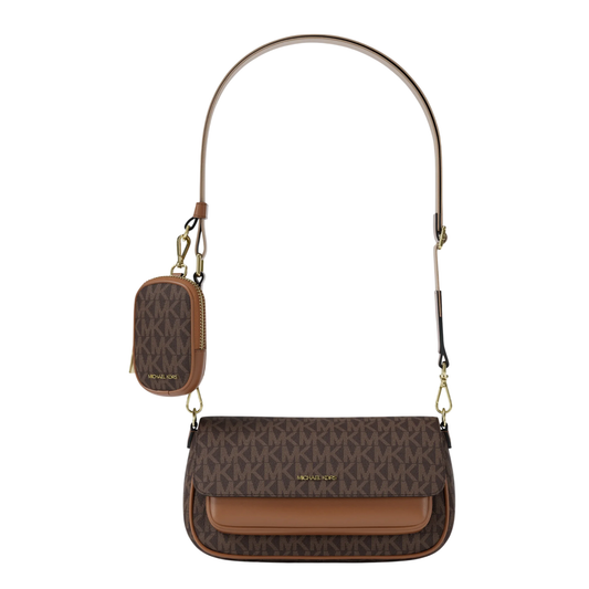 Bolsa Michael Kors Jet Set Travel Small Signature Logo Crossbody Bag With Pouch