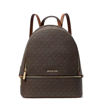 Mochila Michael Kors Rhea Medium Signature Logo Backpack Brown