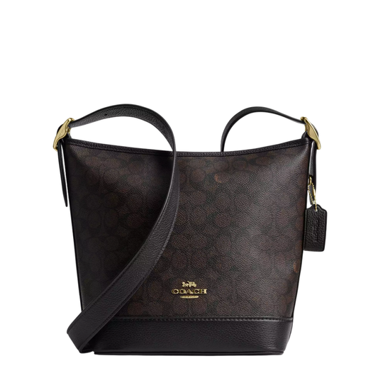 Bolsa Coach Jude Duffle Bag In Signature Canvas Walnut Black