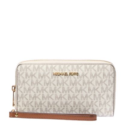 Cartera Michael Kors Jet Set Travel Logo Smartphone Wristlet Vanilla