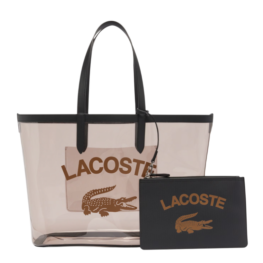Bolsa Lacoste Large Anna Transparent Grained Tote