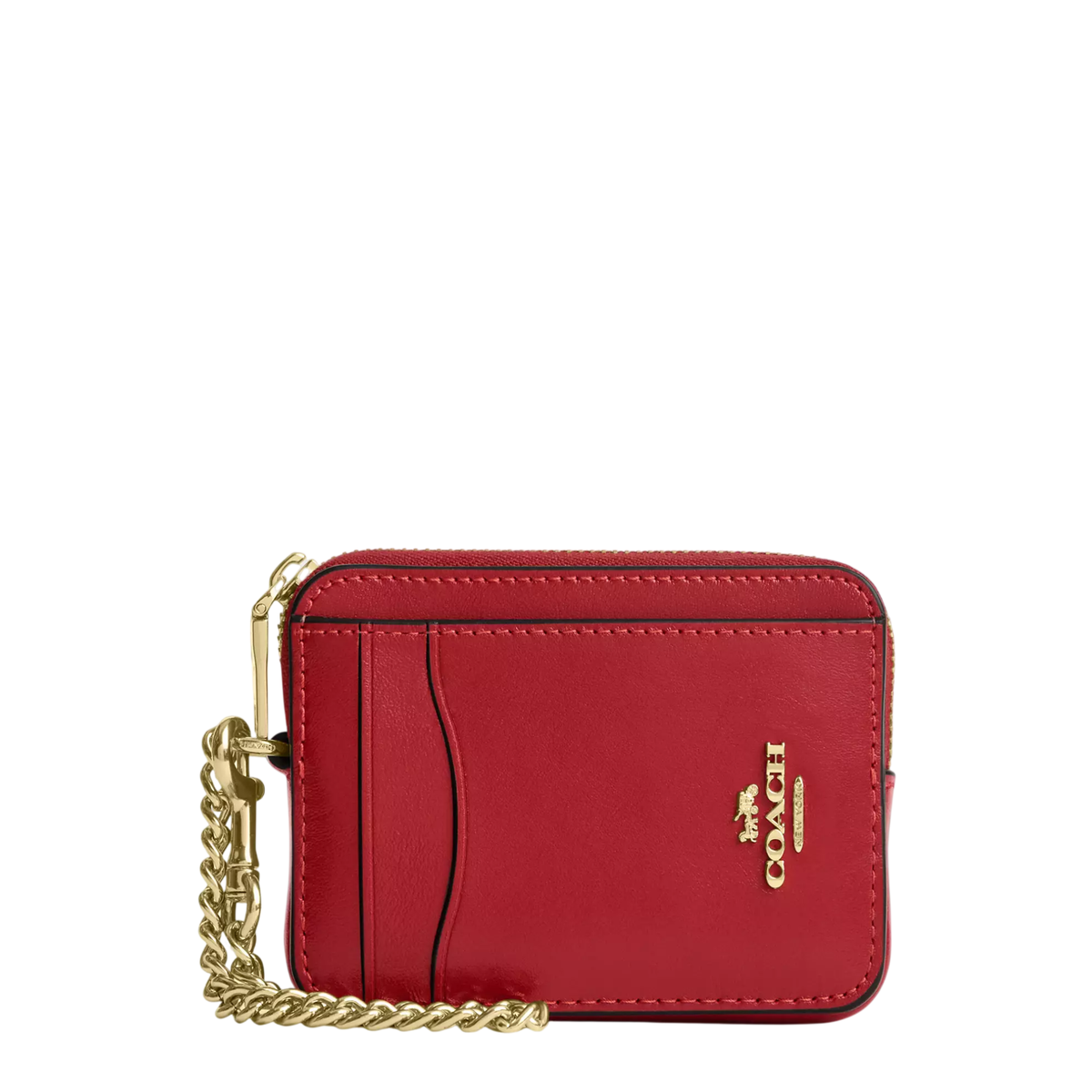 Mondero Coach Zip Card Case Poppy