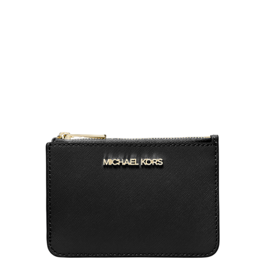 Monedero Michael Kors Jet Set Travel Small Saffiano Leather Coin Pouch Black