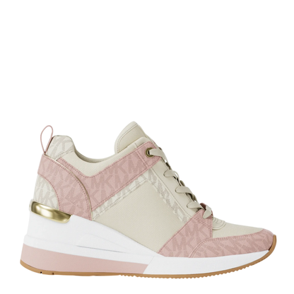 Tenis Michael Kors Georgie Signature Logo Wedge Trainer Pwd Blush Mlt