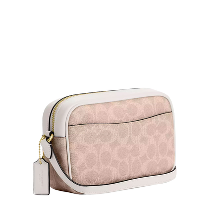 Bolsa Coach Mini Jamie Camera Bag In Signature Canvas Sand Chalk