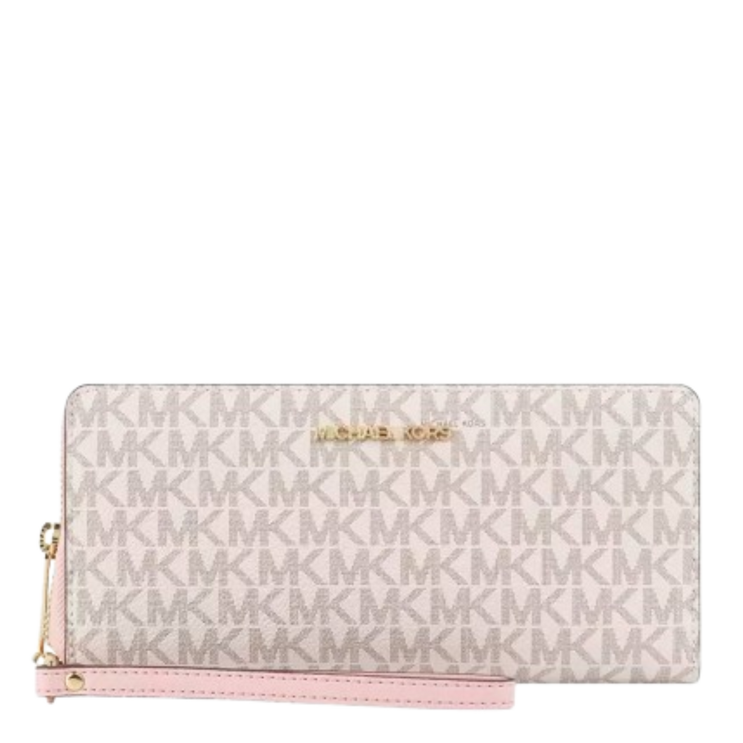 Cartera Michael Kors Jet Set Travel Large Logo Continental Wristlet Vanilla Pink