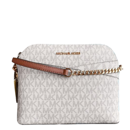 Bolsa Michael Kors Jet Set Travel Medium Logo Crossbody Dome Vanilla